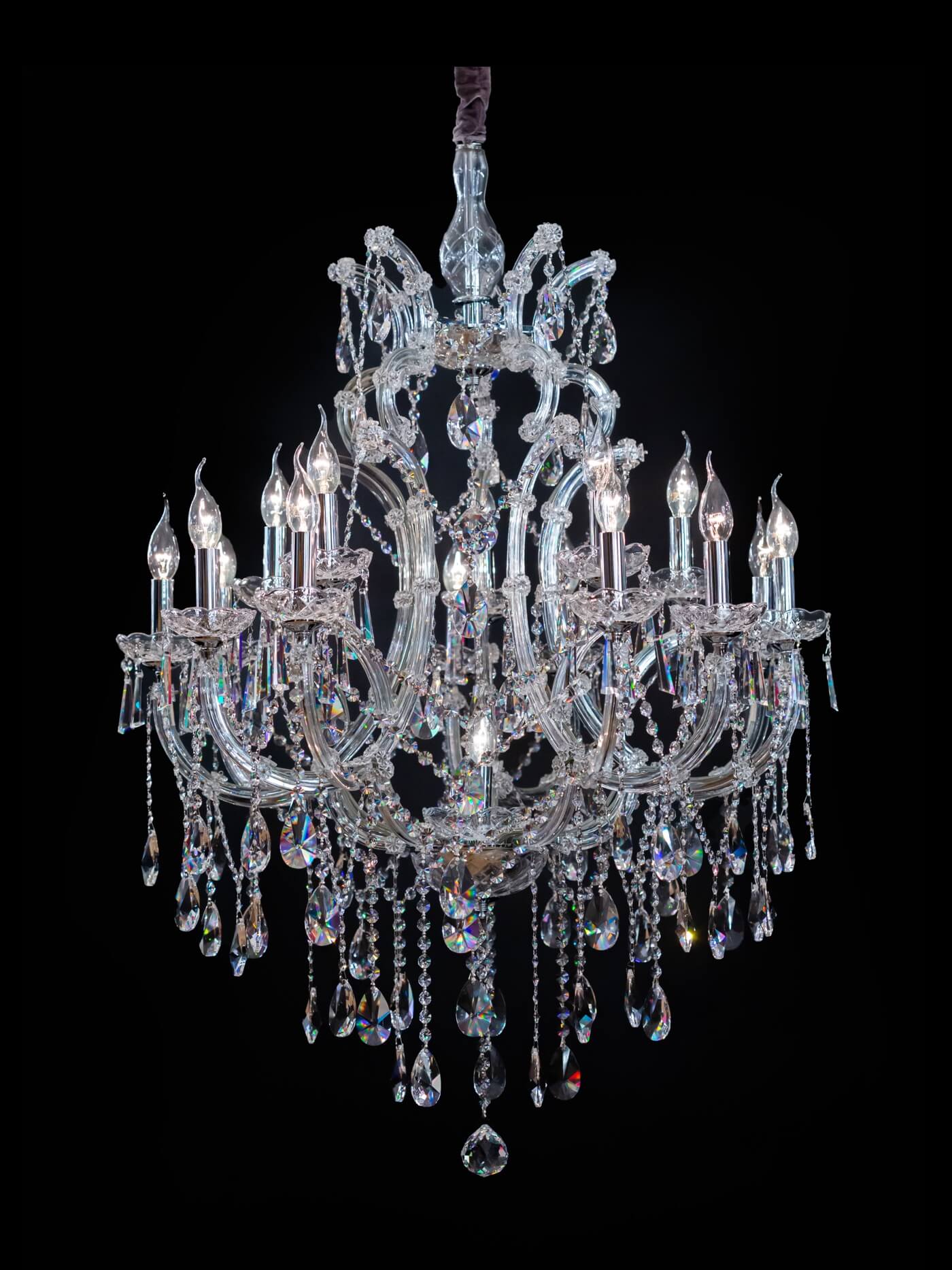 Carlaa (⌀ 85 cm) - classic 6-armed Maria Theresa crystal